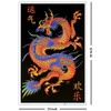 Asian Dragon - Blacklight Poster - Flocked - 23" x
