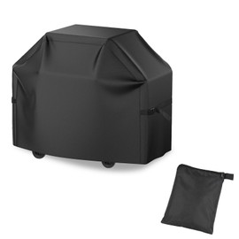 Newbob Large Weatherproof Grill Cover, Universal Grill Cover, Waterproof Gas Grill Cover for Outdoor Use Grill Accessories, 420D Oxford Robust Grill Tarpaulin (117 x 61 x 117 cm)