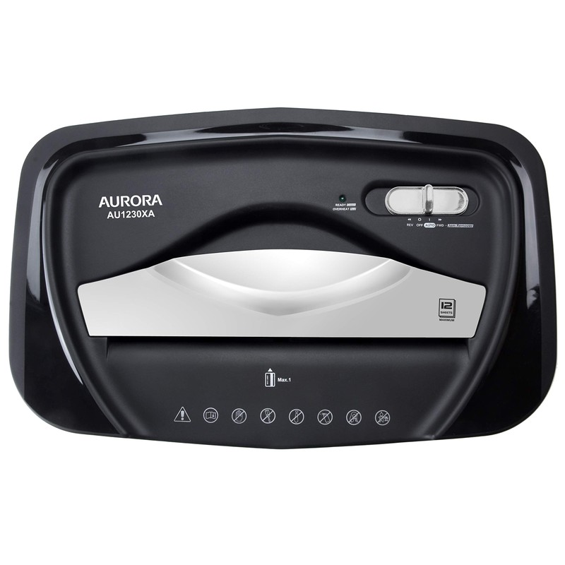 Aurora AU1230XA Anti-Jam 12-Sheet Crosscut Paper and Credit Card Shredder