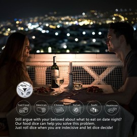 Venforze Anniversary for Her Him Date Night Ideas Dice Gifts, Food Decider 11th Anniversary Steel Gifts Valentines Day Birthday for Boyfriend Girlfriend Wife Husband Couples