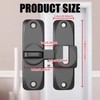 Door Bolt Stainless Steel 90°/180° Sliding Door Lock Black for