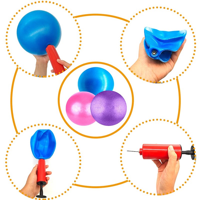 MOMPLUS Exercise Pilates Mini Yoga Balls Barre Small for Home