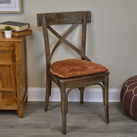 Klear Vu Raindrop The Gripper Non Slip Chair Cushions, Soft & Comfortable Seat Pad, Sitting Pillow for Kitchen, Dining or Office, 8 Count (Pack of 1), Plush Spice