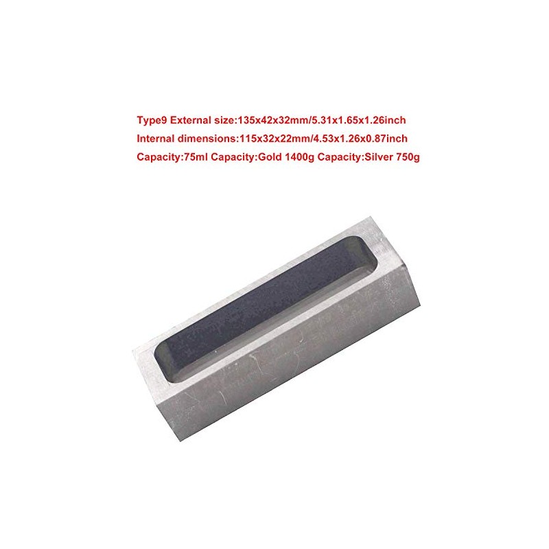Graphite Ingot Mold, High Purity Refining Graphite, Gold Silver Aluminum