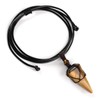 CrystalTears Mens Tiger Eye Healing Crystal Necklace Wire Wrapped Quartz