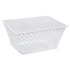 Small Metal Rectangular, Oval and Round Wire Baskets with Handles,