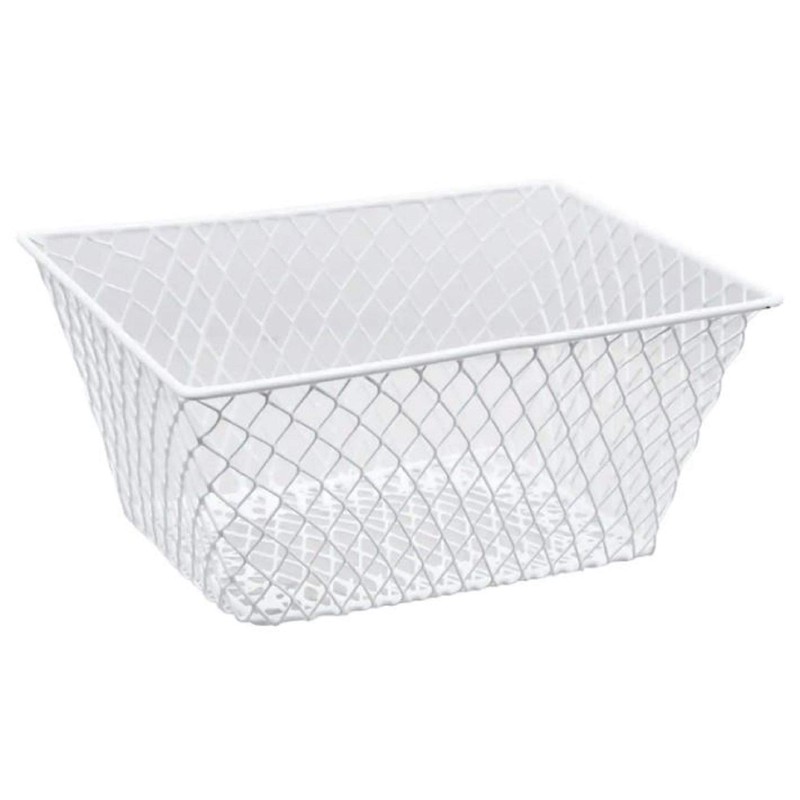 Small Metal Rectangular, Oval and Round Wire Baskets with Handles,