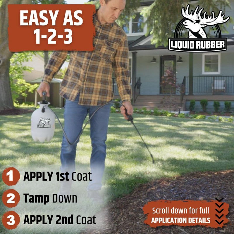 Liquid Rubber Pre-Mixed Mulch Glue - Long Lasting Bond for