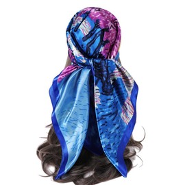 FAIRYGATE Tuch 90x90 Hijab Kopftuch für Damen 1 Stück Einfarbig Satin Kopfbedeckung Frauen Schal Turban 90x90 cm 80022