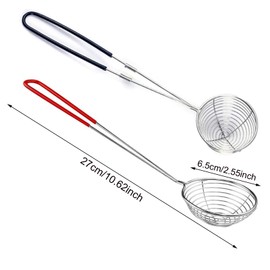 Set of 8 Landing Nets for Fondue, Fondue Sieve, Stainless Steel Kitchen Sieve with Handles, Fine Mesh Kitchen Sieve, Stainless Steel Spider Sieve Ladle, Practical for Cooking Vegetables, Mushrooms, Meat, Fish