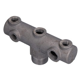 Air Compressor Switch Bracket, Pneumatic Drive 32mm Diameter Valve Connector Holder Cast Iron Good Tightness Pump Accessories 6 Way for Valves Connection