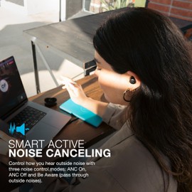 JLab JBuds ANC 3 auriculares inalámbricos verdaderos con funda de carga, 42 horas de tiempo total de reproducción, 9 horas por carga, cancelación activa inteligente de ruido, sonido personalizado a