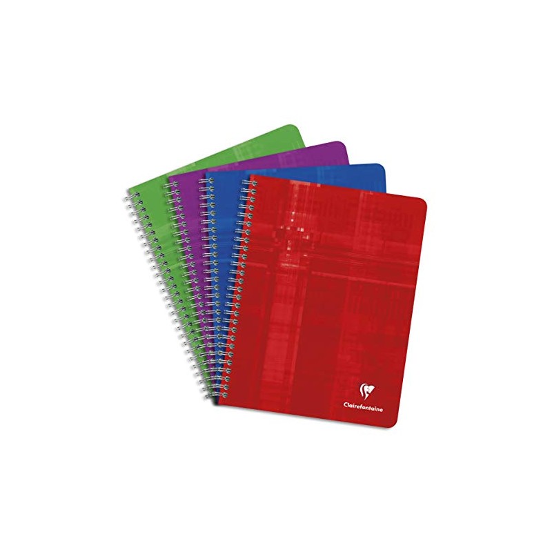Clairefontaine 713322 Spiral notebook, 90 sheets, assorted, 1 pack