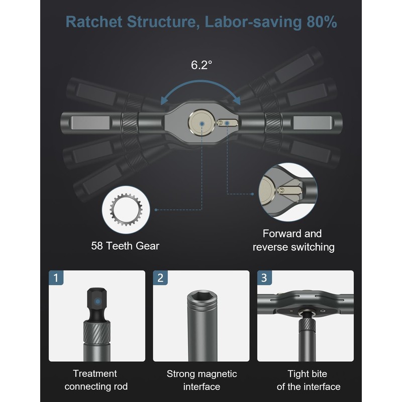 Upgraded 42 in 1 Magnetic Screwdriver Set, Ankilo DIY Ratchet