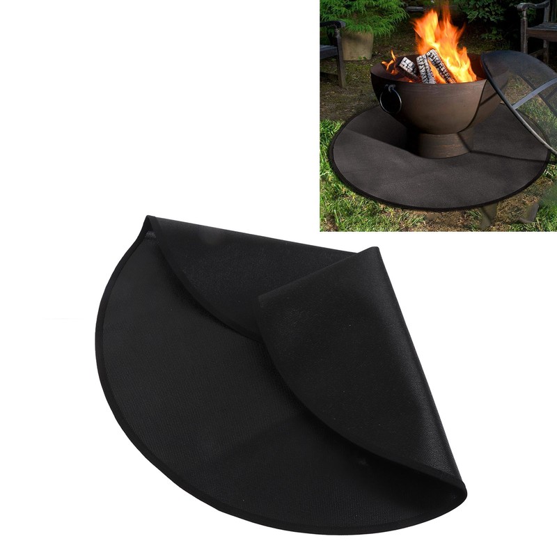 Grill Mat Fireproof High Temperature Resistance Washable Reusable Round BBQ
