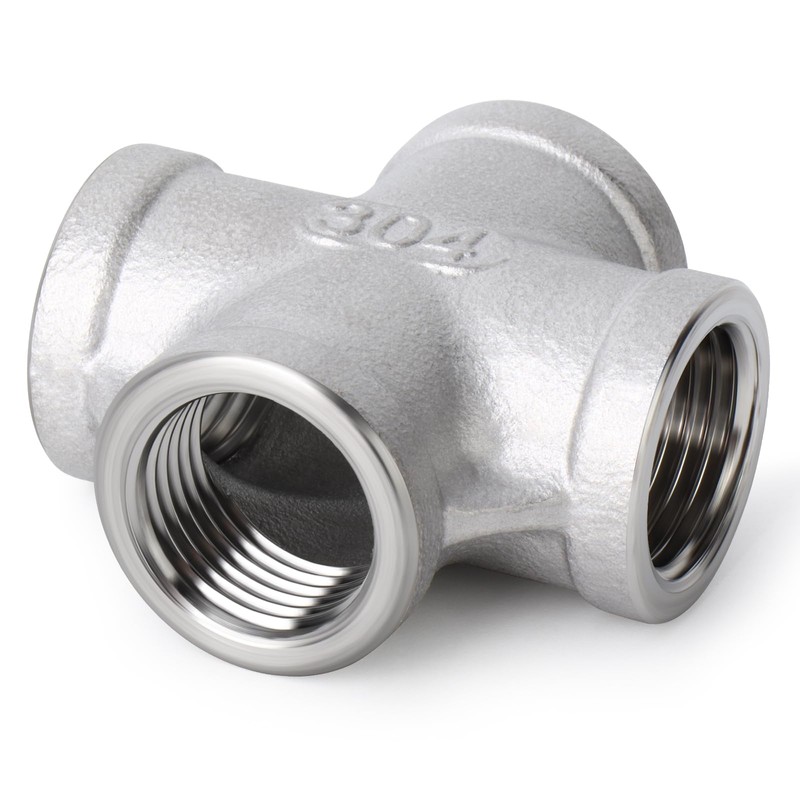 ERGAOBOY 1 Piece 304 Stainless Steel 1" BSP Female 4-Way
