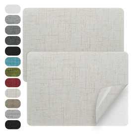 WILDREEDS 2 Pcs 8 x11 Inch Linen Repair Patches, Self-Adhesive Fabric Patch for Sofas, Couch, Furniture,Tote Bags, Car Seats (2.0 Beige)