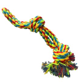 Dog Bungee Toy 20.35 ft Reinforced Interactive Toy with Two Replacement Rope Toys - Dog Rope Toys Interactive Toys (Three Replacement Ropes Assorted Color, Three Replacement Ropes Assorted Color)