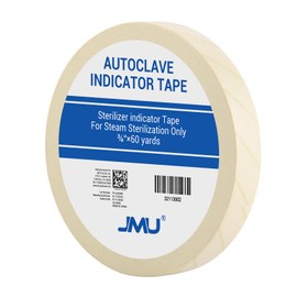 JMU Autoclave Tape 3/4'' x 60 Yards, Sterilization Indicates Tape for Dental Tools, Surgical Instruments, Tattoo Accessories