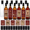 Maxcheck 12 Pcs 25 oz Christmas Plastic Wine Bottles Set