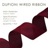 LaRibbons Burgundy Ribbon Wired Christmas Dupioni,2.5" x 10 Yards