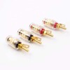 4 Pcs Terminal Speaker Poles Copper Crystal Binding Posts for