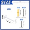 Glarks 4 Pack 10 Inch White Shelf Brackets, Industrial Floating