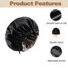 Wzenclave Large Satin Bonnet Silk for Sleeping Hair Bonnet Double