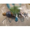 NOS Beaded Wire Dragonfly Aqua Blue Wings Christmas Ornament Thailand
