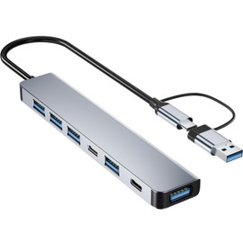 Luventg High-Speed USB C Hub - Fast Data Transfer & Plug and Play, Sleek Compact Design for Effortless Connectivity, Ideal USB C Multi-Port Adapter for MacBook Pro, Air & More Devices