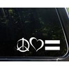 Diamond Graphics Peace Love Equality (8-3/4" x 3") Die Cut