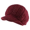 PESAAT Winter Women Knitted Hat Warm Lined Beret Hats Woman