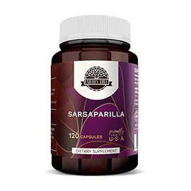 HerbEra Earth's Love - Sarsaparilla 120 Capsules, 500 mg, Sarsaparilla (Hemidesmus indicus) Dried Root (120 Capsules)