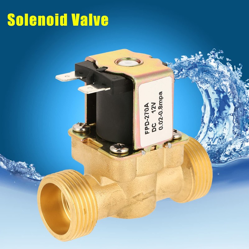Cunyuer DC 12V 3/4 Inch Normally Closed Brass Electric Solenoid