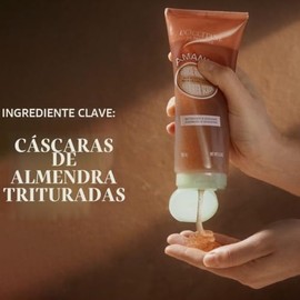 L'OCCITANE Exfoliante de ducha de almendras de 6.8 fl oz, 7.3 oz. | Removes dead skin cells, cleanses, nourishing for soft, radiant skin, refreshing, 