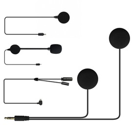 TNICER Helmet Speaker Set Compatible with New T2 Plus Models (Speaker & Arm Mic & Cord Mic)