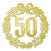 Kunze A013060501 Anniversary Number 50, Diameter 18 cm, Gold