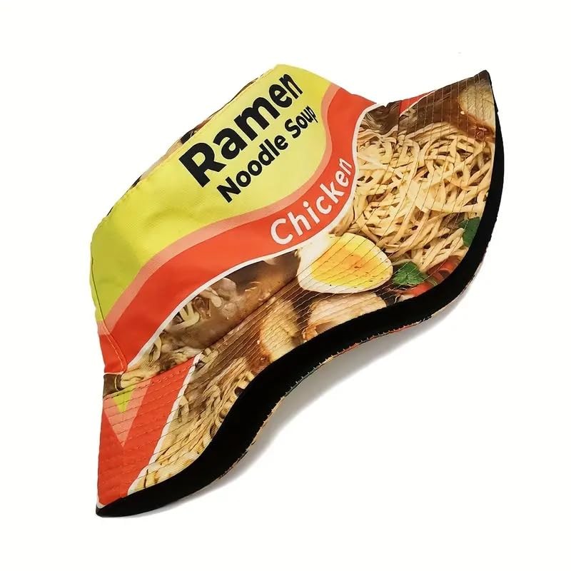 Ramen Noodle Chicken Novelty Bucket Hat, Unisex, for Festivals or
