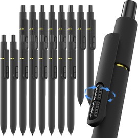 Hiacry 16 Pcs Gel Pens - 0.7mm Fine Point Smooth Writing Fidget Pens, Quick-Dry Long Lasting Black Ink, Office & School Supplies Men Women Student (16 Count, Black Ink)