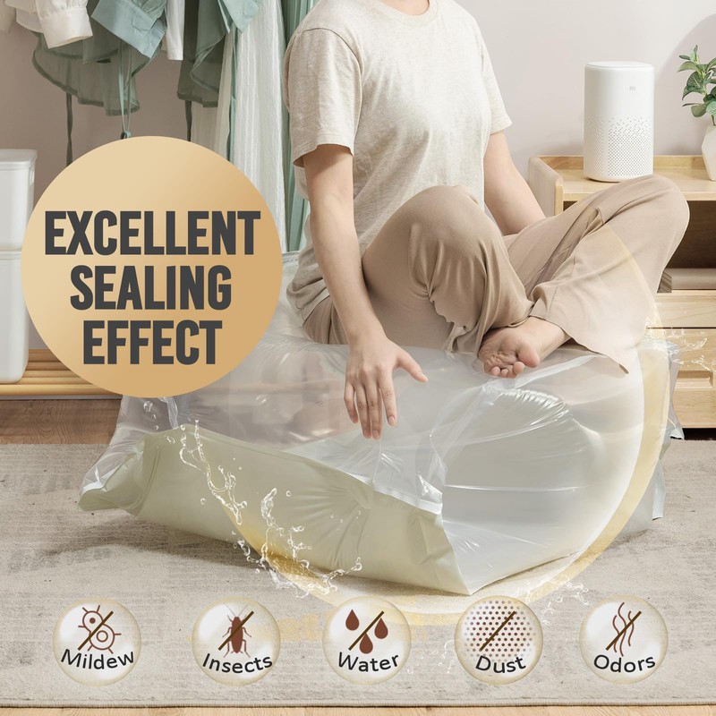 TAILI Vacuum Storage Bags 4 Pack, Extra Large Cube (40x28x18x18