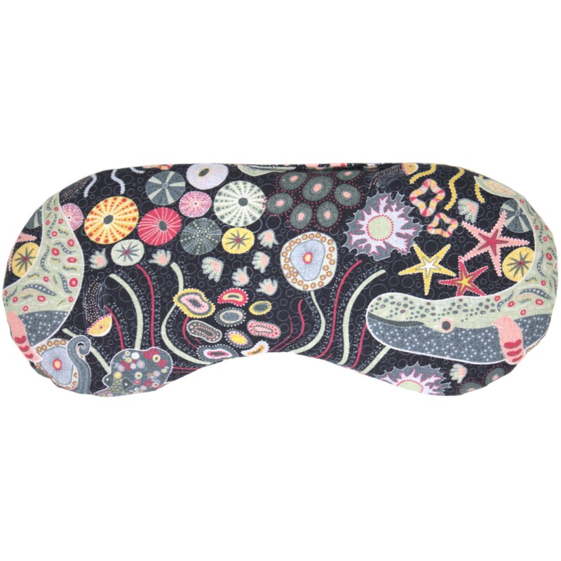 Organic Eye Pillow Lavender & Linseed "Underwater" for Relaxation, Cooling,