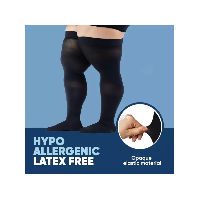 남성용 허벅지 높이 압박 양말 2030mmHg 무릎 스타킹 위의 전신