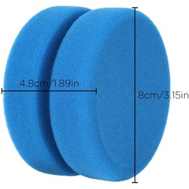 LUTER 4Pcs Paint Sponge Applicators, Double-Sided Round Artist Sponge Paint Brush for Painting, Arts and Crafts (3 Inch, Blue)