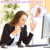 Taba Squishy Paw Toys, Fufu Squishy Squeeze Transparent Cat Paw,