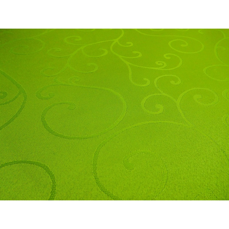 Christmas Concepts® 36" Damask Fabric Lime Green Round Tablecloth -
