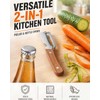 Vegetable Peeler 2-in-1 with Wooden Handle & Bottle Opener –
