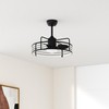 Asyko Caged Ceiling Fan with Light - Bladeless Black Ceiling