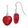 Auriga Fine Jewelry 925 Sterling Silver Red Murano Glass Heart