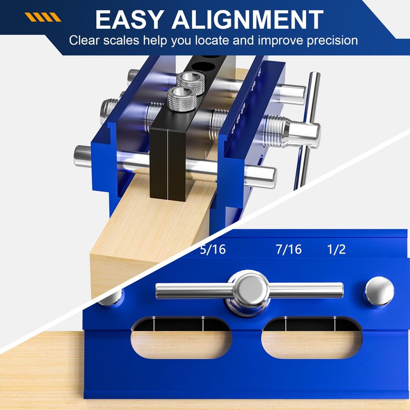 Beaiguna Self Centering Dowel Jig Kit, Drill Guide Jig Block