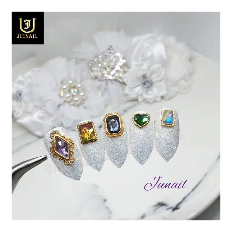  No.1207 Handmade Nail Tips - Short Straight Coffin /